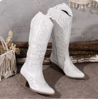 Laura | Womens Cowboy Boots Western Embroidered Slip On Fashion