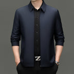 Laurence | Mens Lapel Business Jacket - Navy Blue