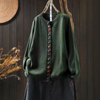 Leann | Womens Button Front Knit Long Sleeve Cardigan Sweater