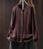 Leann | Womens Button Front Knit Long Sleeve Cardigan Sweater