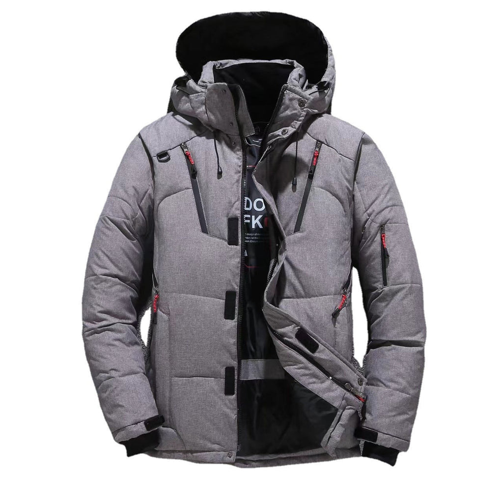 Lee | Mens Padded Winter Puffer Jacket Detachable Hood Warm Insulated Coat