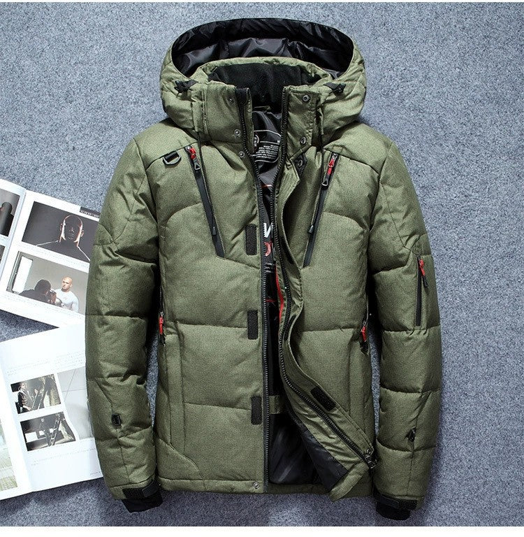 Lee | Mens Padded Winter Puffer Jacket Detachable Hood Warm Insulated Coat