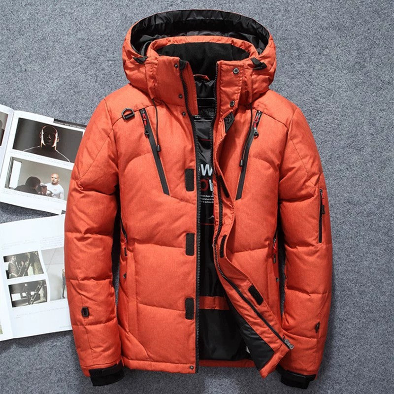Lee | Mens Padded Winter Puffer Jacket Detachable Hood Warm Insulated Coat
