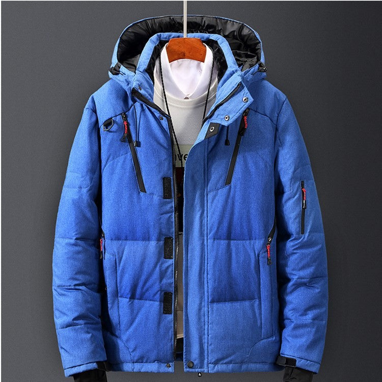 Lee | Mens Padded Winter Puffer Jacket Detachable Hood Warm Insulated Coat