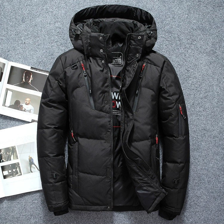 Lee | Mens Padded Winter Puffer Jacket Detachable Hood Warm Insulated Coat