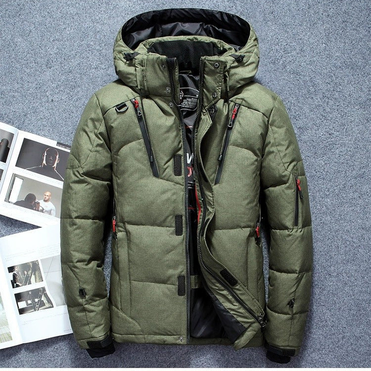Lee | Mens Padded Winter Puffer Jacket Detachable Hood Warm Insulated Coat