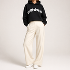 Leif | Womens Hoodies Hooded Sweatshirt Letter Print Long Sleeve Jacket, Black