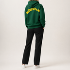 Leif | Womens Hoodies Hooded Sweatshirt Letter Print Long Sleeve Jacket, Dark Green