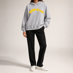 Leif | Womens Hoodies Hooded Sweatshirt Letter Print Long Sleeve Jacket, Light Grey 2