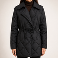 Leigh | Womens Lightweight Puffer Jacket Down Warm Winter Coat, Black