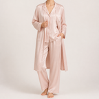 Leila | Womens Long Sleeve Two Piece Loungewear Pajama Set, Pink