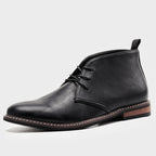 Leland | Mens Retro Suede Desert Chukka Ankle Boots - Black