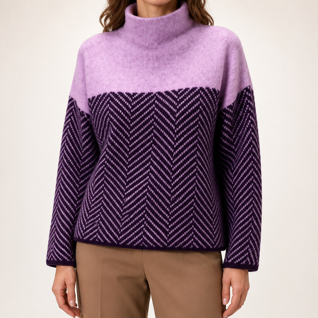Lena | Womens Chunky Knit Warm Winter Sweater, Pink