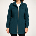 Lennon | Womens Wool Blend Drawstring Waist Winter Coat, Blue