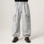 Leon | Mens Cargo Trousers Windproof Fleece Lined Outdoor Tactical Pants, Gray