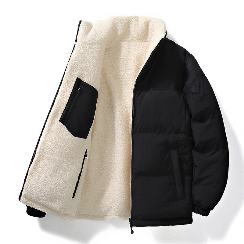 Lester | Mens Fleece Lamb Wool Warm Thick Stand Collar Winter Top