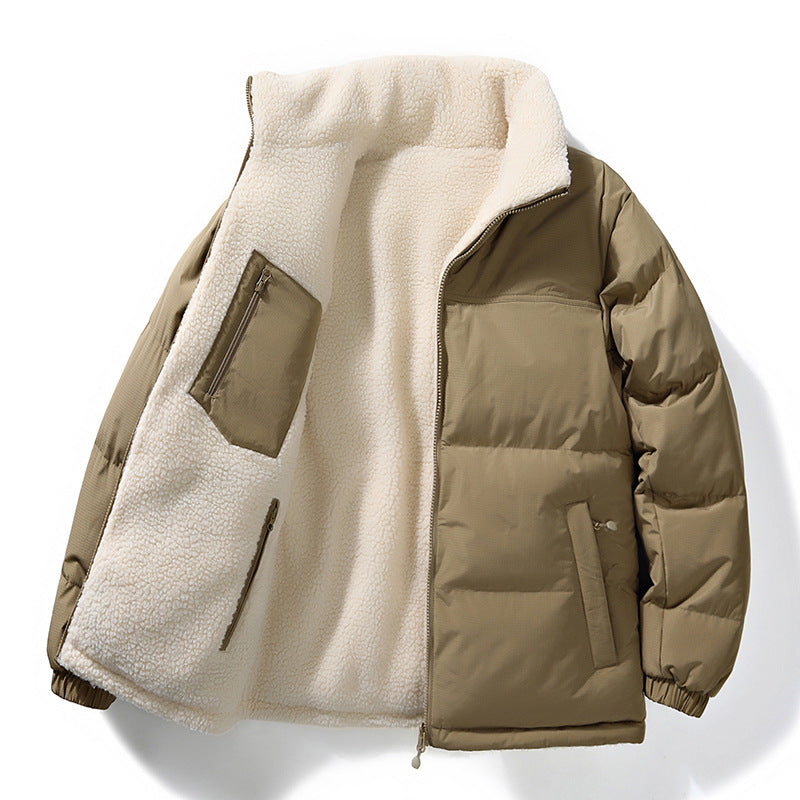 Lester | Mens Fleece Lamb Wool Warm Thick Stand Collar Winter Top