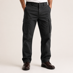 Levi | Mens Drawstring Moisture Wicking Multi Pocket Cargo Work Pants, Black