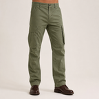 Levi | Mens Drawstring Moisture Wicking Multi Pocket Cargo Work Pants, Green