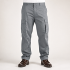 Levi | Mens Drawstring Moisture Wicking Multi Pocket Cargo Work Pants, Grey