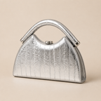 Liesl | Womens Handbag Shoulder Crossbody Evening Bag, Silver