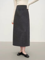 Liesl | Womens Knitted Straight A Line Midi Skirt - 2