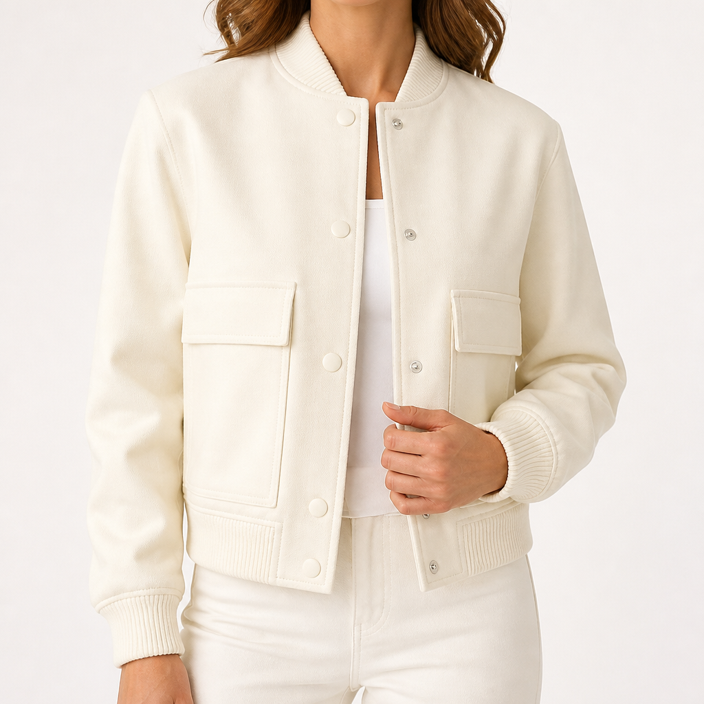 Lilianna | Womens Oversized Jacket Loose Fit Pocket Casual Coat, White