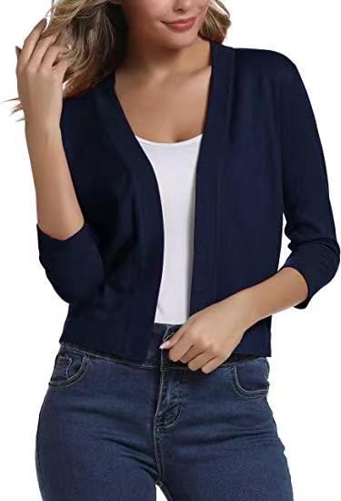 Lillian | Womens Short Knit Cardigan Coat Cropped Sweater Jacket
