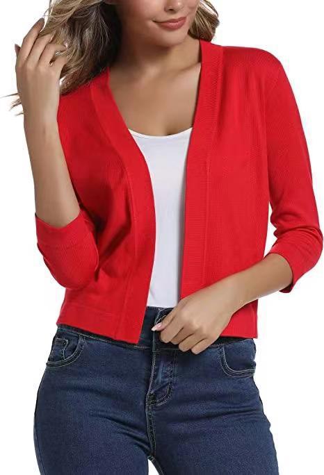 Lillian | Womens Short Knit Cardigan Coat Cropped Sweater Jacket