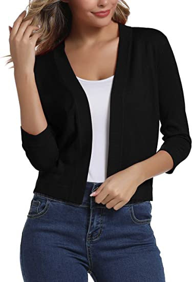 Lillian | Womens Short Knit Cardigan Coat Cropped Sweater Jacket