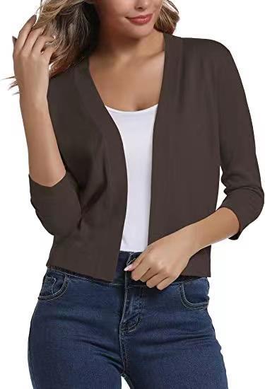 Lillian | Womens Short Knit Cardigan Coat Cropped Sweater Jacket