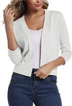 Lillian | Womens Short Knit Cardigan Coat Cropped Sweater Jacket