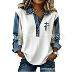 Lisa | Womens Vintage Stand Collar Top 3D Print Casual T-Shirt