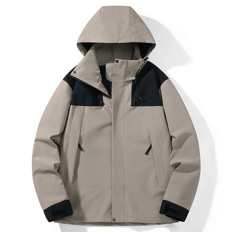 Lloyd | Mens Waterproof Ski Jacket Hardshell Windbreaker Rain Coat, Light Grey