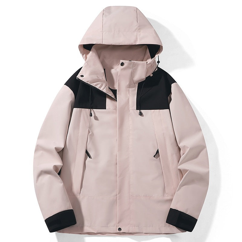 Lloyd | Mens Waterproof Ski Jacket Hardshell Windbreaker Rain Coat, Pink