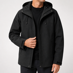 Lloyd | Mens Waterproof Ski Jacket Hardshell Windbreaker Rain Coat, Black