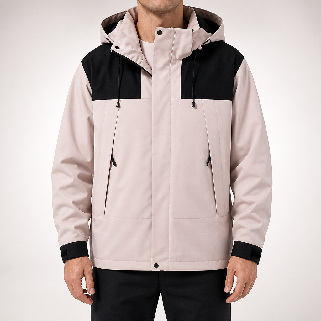 Lloyd | Mens Waterproof Ski Jacket Hardshell Windbreaker Rain Coat, Pink