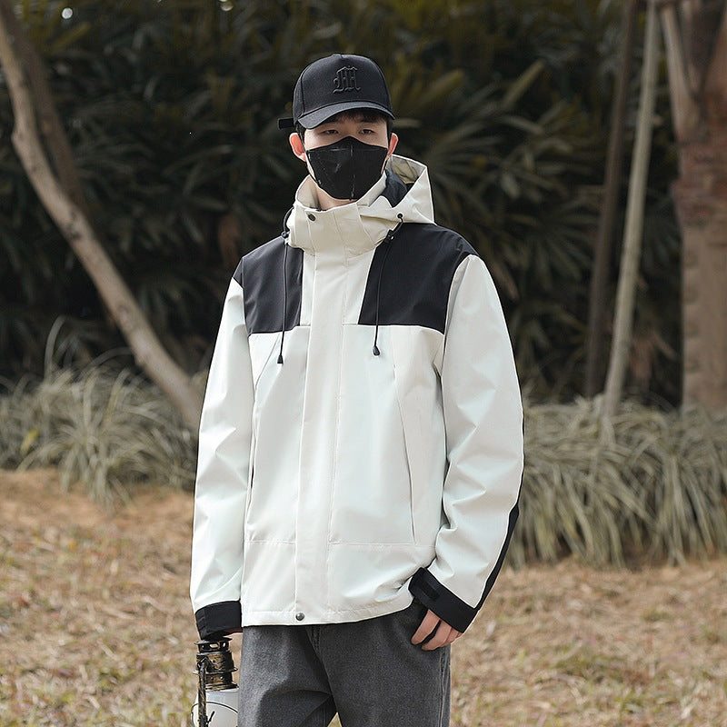 Lloyd | Mens Waterproof Ski Jacket Hardshell Windbreaker Rain Coat, Ivory White