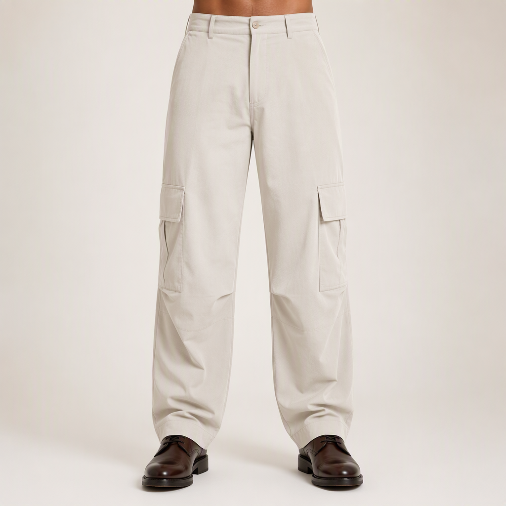 Logan | Mens Cargo Multi Pocket Straight Leg Work Pants, Apricot