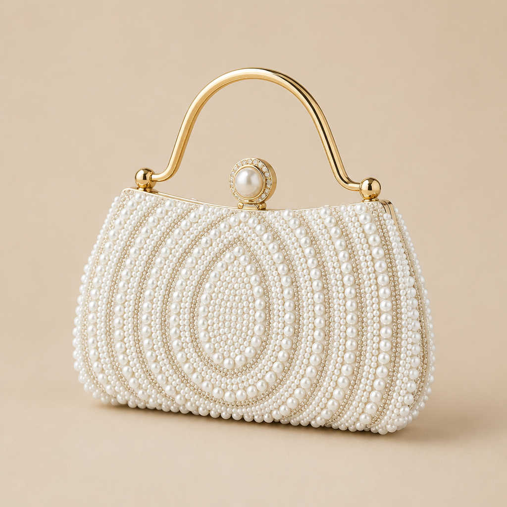 Lorena | Womens Clutch Purse Evening Bag Dinner Party Formal Handbag, White