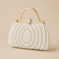 Lorena | Womens Clutch Purse Evening Bag Dinner Party Formal Handbag, White