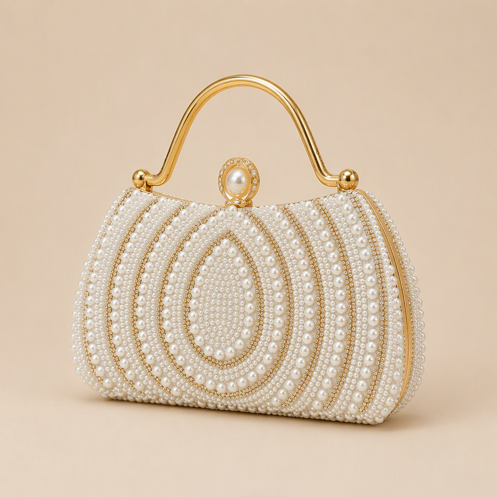 Lorena | Womens Clutch Purse Evening Bag Dinner Party Formal Handbag, White 2