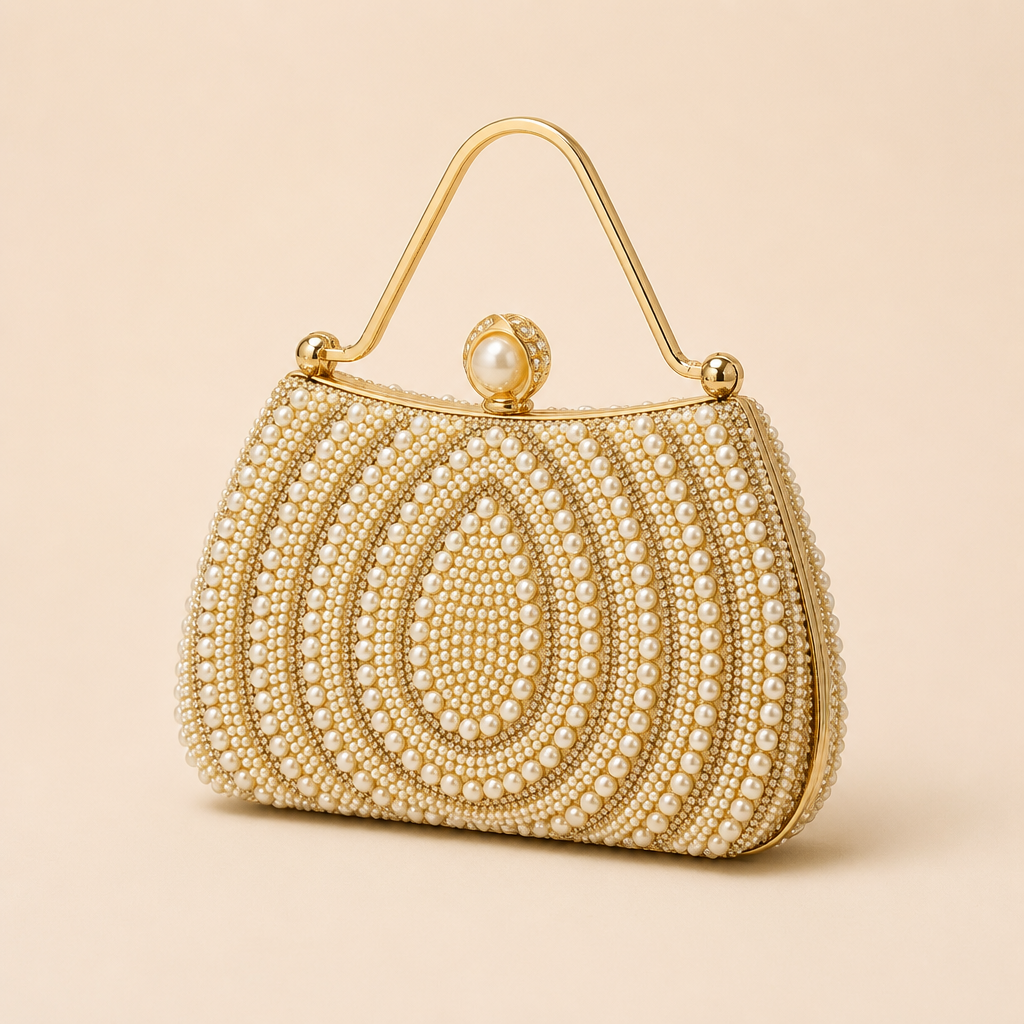Lorena | Womens Clutch Purse Evening Bag Dinner Party Formal Handbag, Gold
