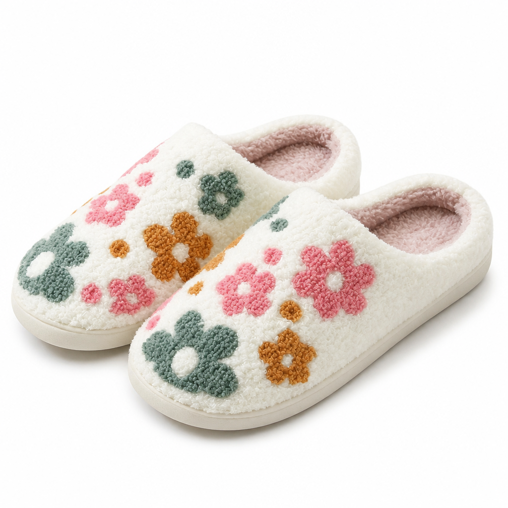 Lorene | Womens Fluffy Fuzzy Memory Foam Warm Winter Indoor House Slippers Shoes