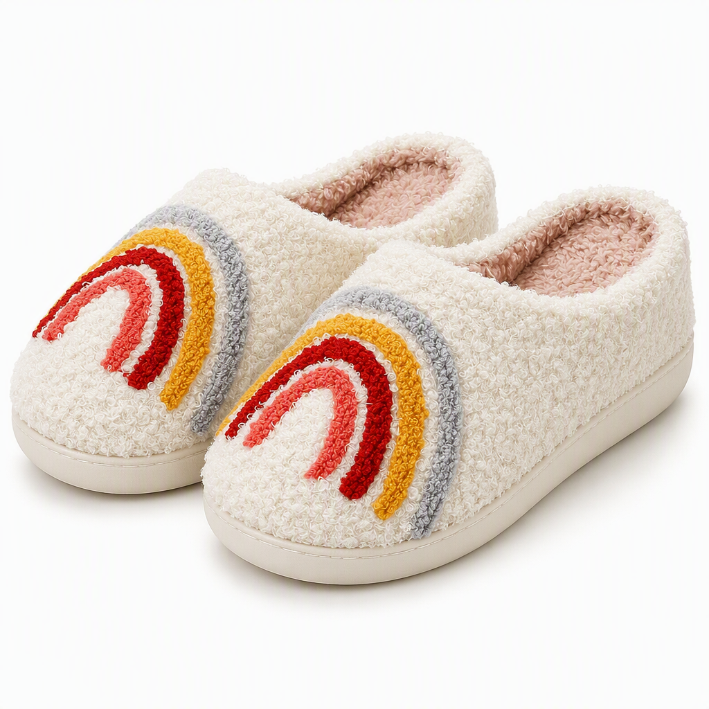 Lorene | Womens Fluffy Fuzzy Memory Foam Warm Winter Indoor House Slippers Shoes