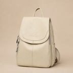 Lorraine | Womens Large Capacity Travel School Shoulder Backpack, Cream White