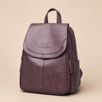 Lorraine | Womens Large Capacity Travel School Shoulder Backpack, Purple