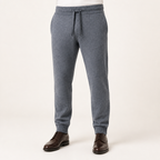 Louis | Mens Wool Winter Warm High Waisted Loose Pants, Grey