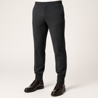 Louis | Mens Wool Winter Warm High Waisted Loose Pants, Black