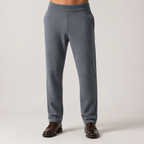 Louis | Mens Wool Winter Warm High Waisted Loose Pants, Grey 2